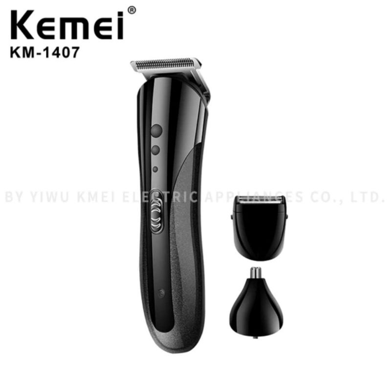 Alat Cukur Rambut Bulu Hidung Kumis Elektrik/3in1 Hair Clipper KM 1407 Shaver