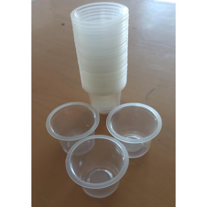 Gelas Kecil Gelas Ice Cream Gelas Bening 65 ml Gelas Pesta Gelas Plastik Gelas PET