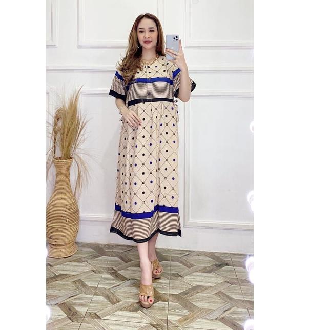 Barang Pilihan.. Midi Dress chibi brand Rayon Busui Friendly Daster wanita terbaru 2022 viral kekini