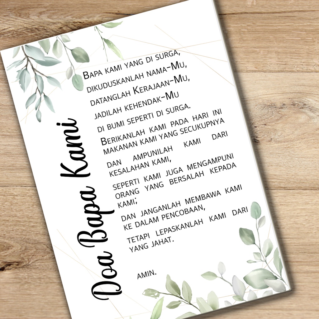 Jual Hiasan Dinding Kristen Wall Decor Tema Rohani Ayat Alkitab (Doa