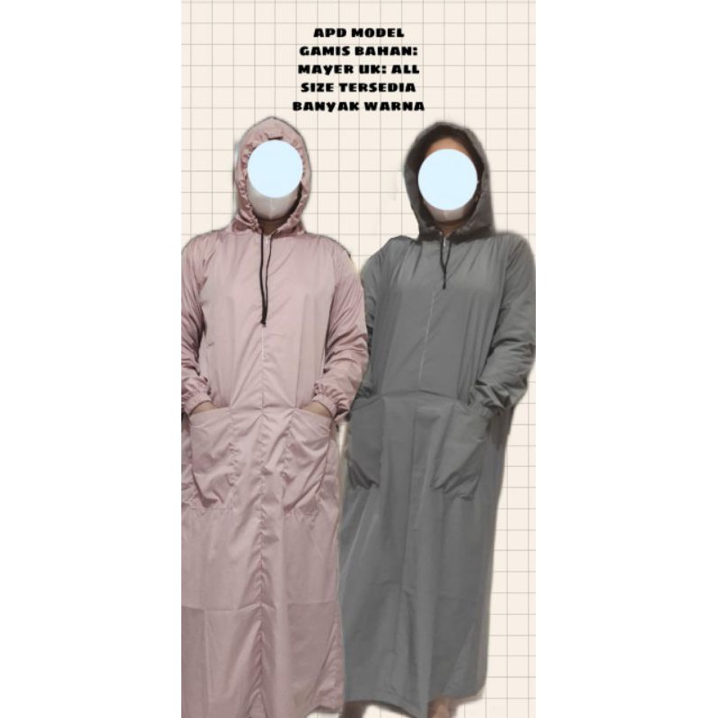 APD model gamis baju pelindung diri bahan mayer