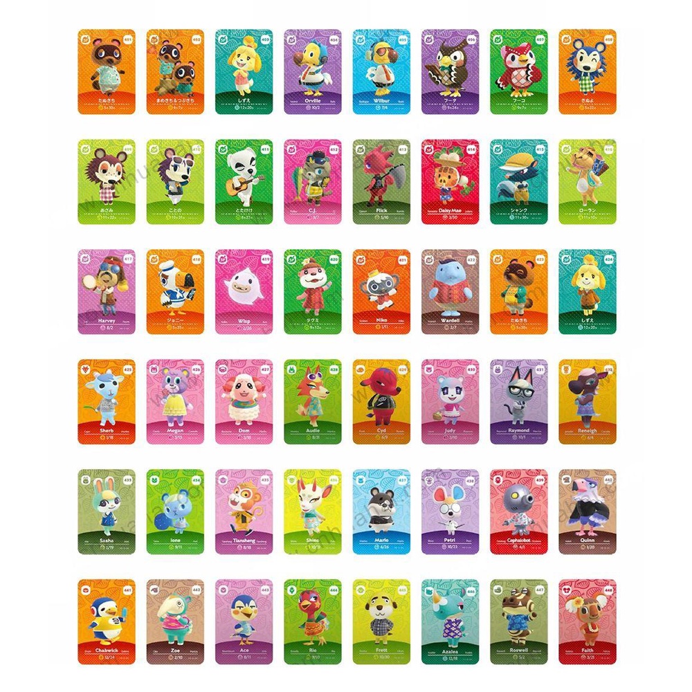 Preva Amiibo 1-24 Dari LIST NEW HORIZONS 401-448 425-448 Kartu Undangan Penduduk Desa Kecil