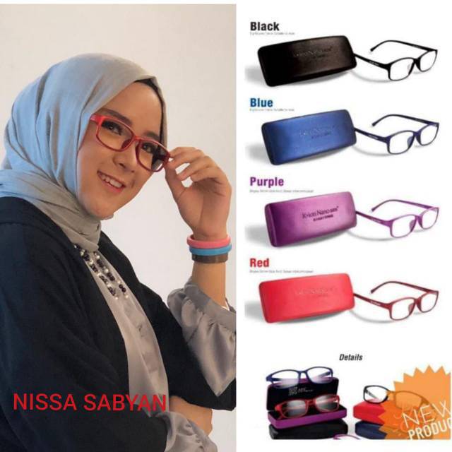 Viral Kacamata Terapi mata Minus Anti Radiasi rekomendasi Nissa Sabyan