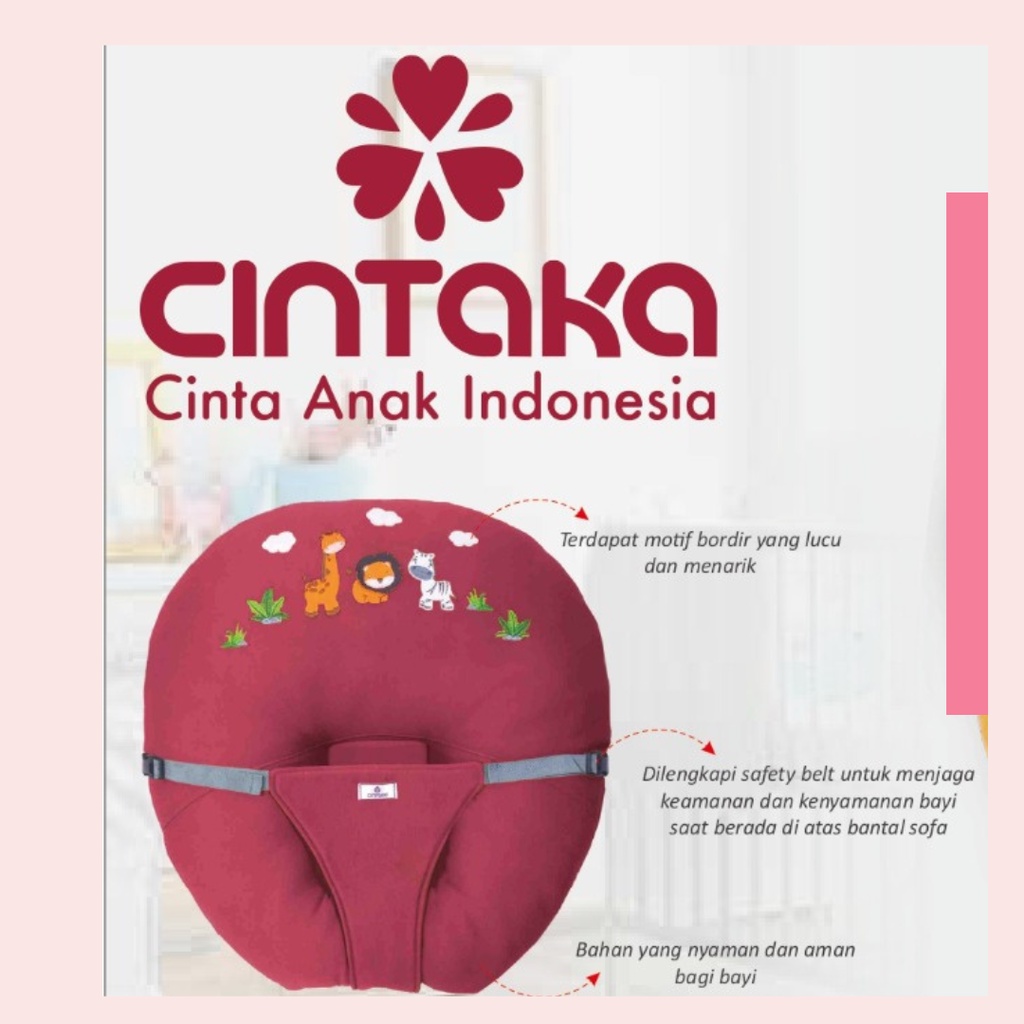 Cintaka Bantal Sofa Bayi Bordir Motif Zoo - CTB3003