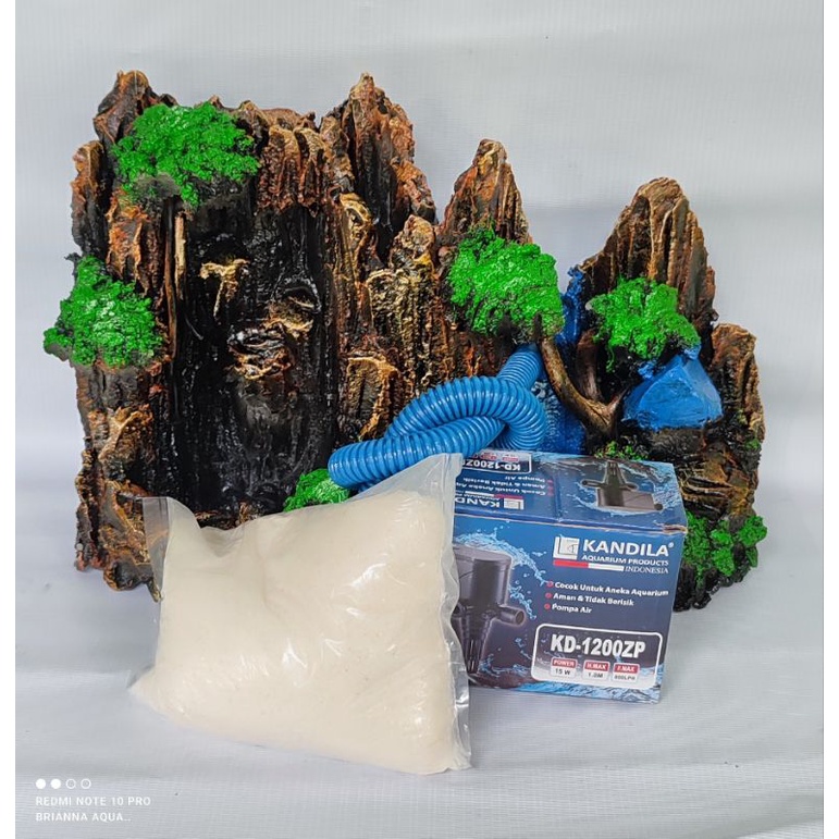 tebing air terjun panjang 40cm fullset aquascape