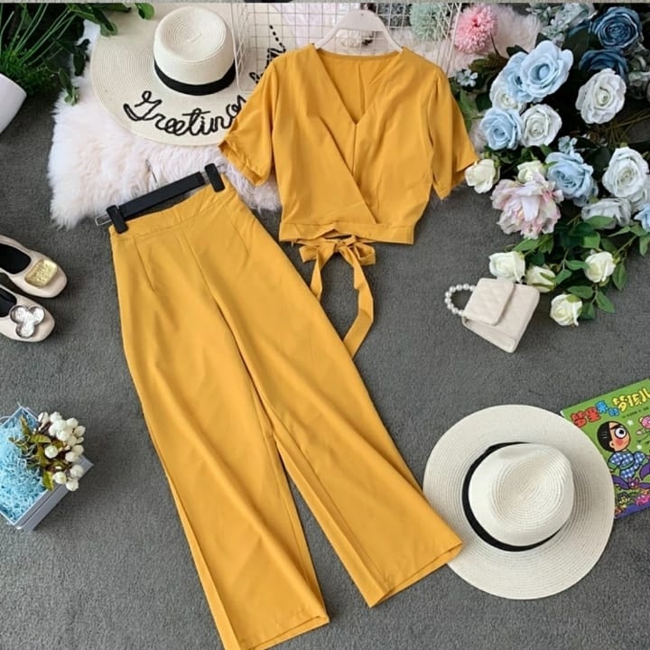 One set Korean style / STELAN SELENA / NS set pakaian wanita terbaru/ set cel fashion wanita modern lengan pendek