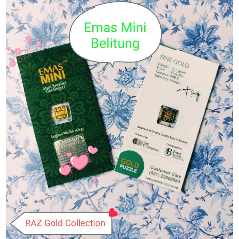 Emas Mini / Emas Antam ukuran 0.5gr