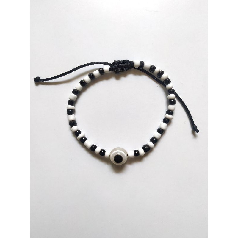 gelang Beads hitam putih / gelang etnik