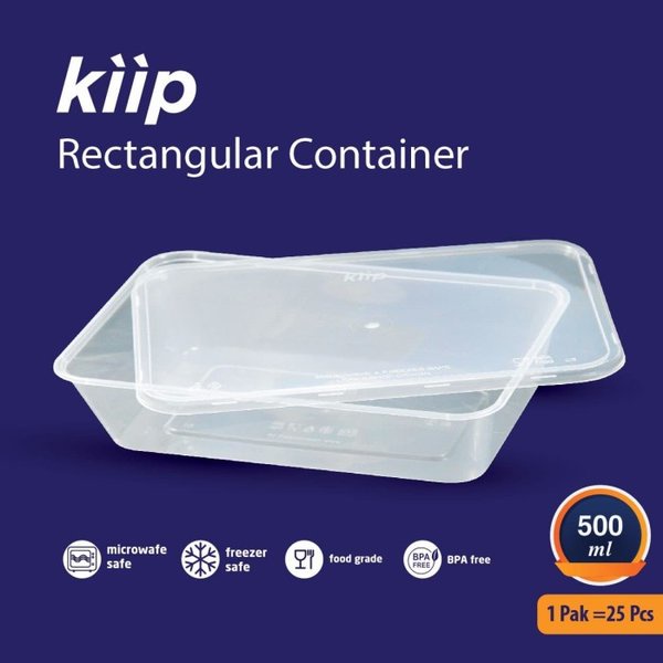 Food Container Box Tempat Makanan Plastik Thinwall Polos KIIP uk: 500 ml