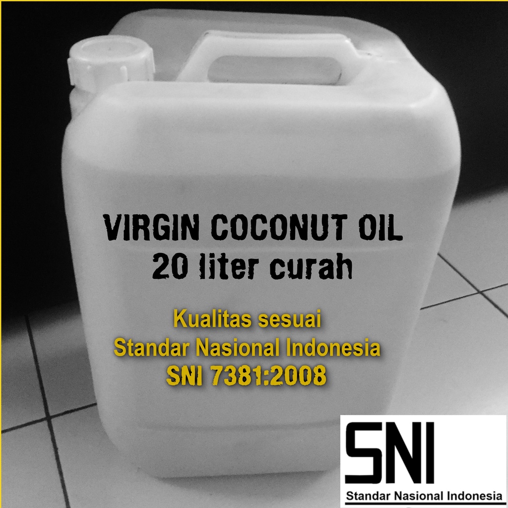 20 liter Virgin Coconut Oil VCO Minyak Kelapa Murni Curah kemasan jerigen plastik isi 5 liter x 4 pc