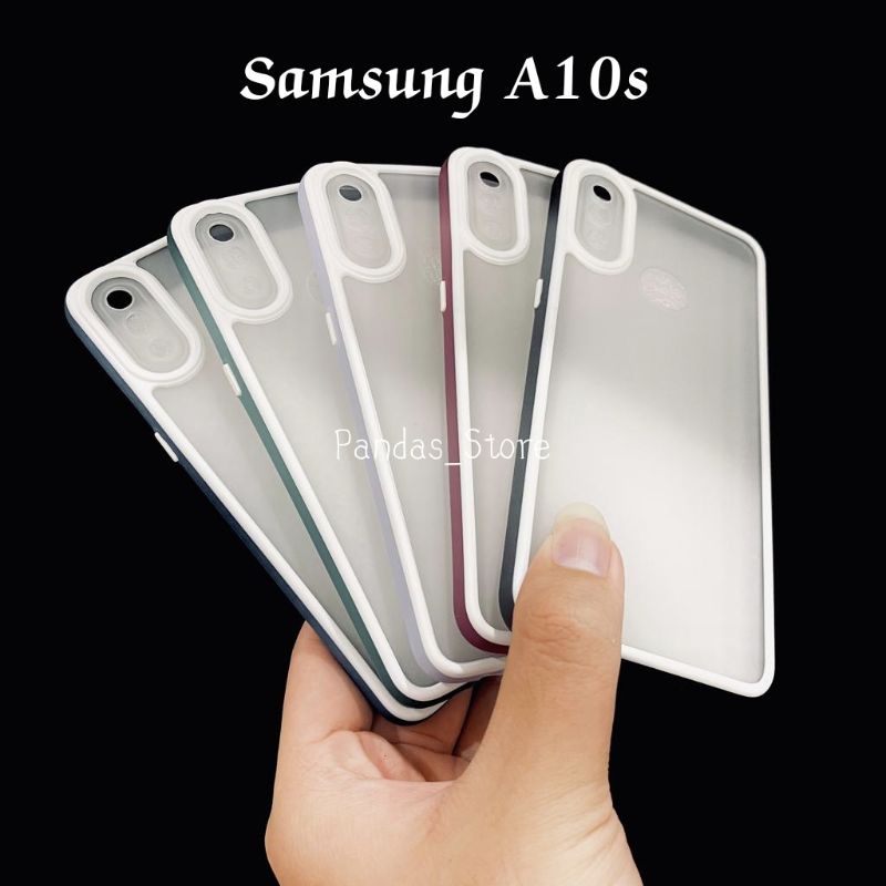 Pro Hybird Samsung A10s Softcase Halus dan Elegan / Pinggiran Garis Putih Keren (Pandas)