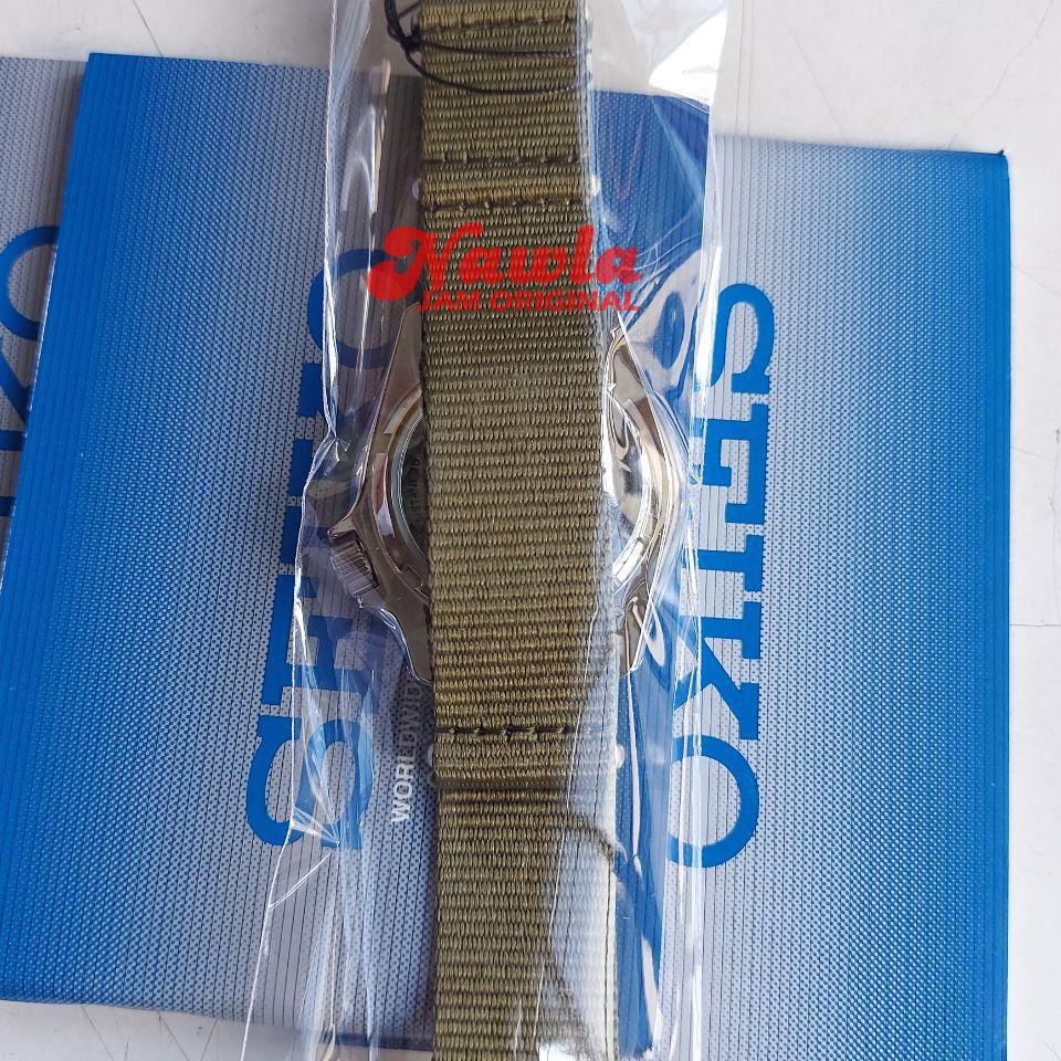 Seiko 5 Sports SRPE65K1 Automatic Green Nylon - Jam Tangan Pria SRPE65