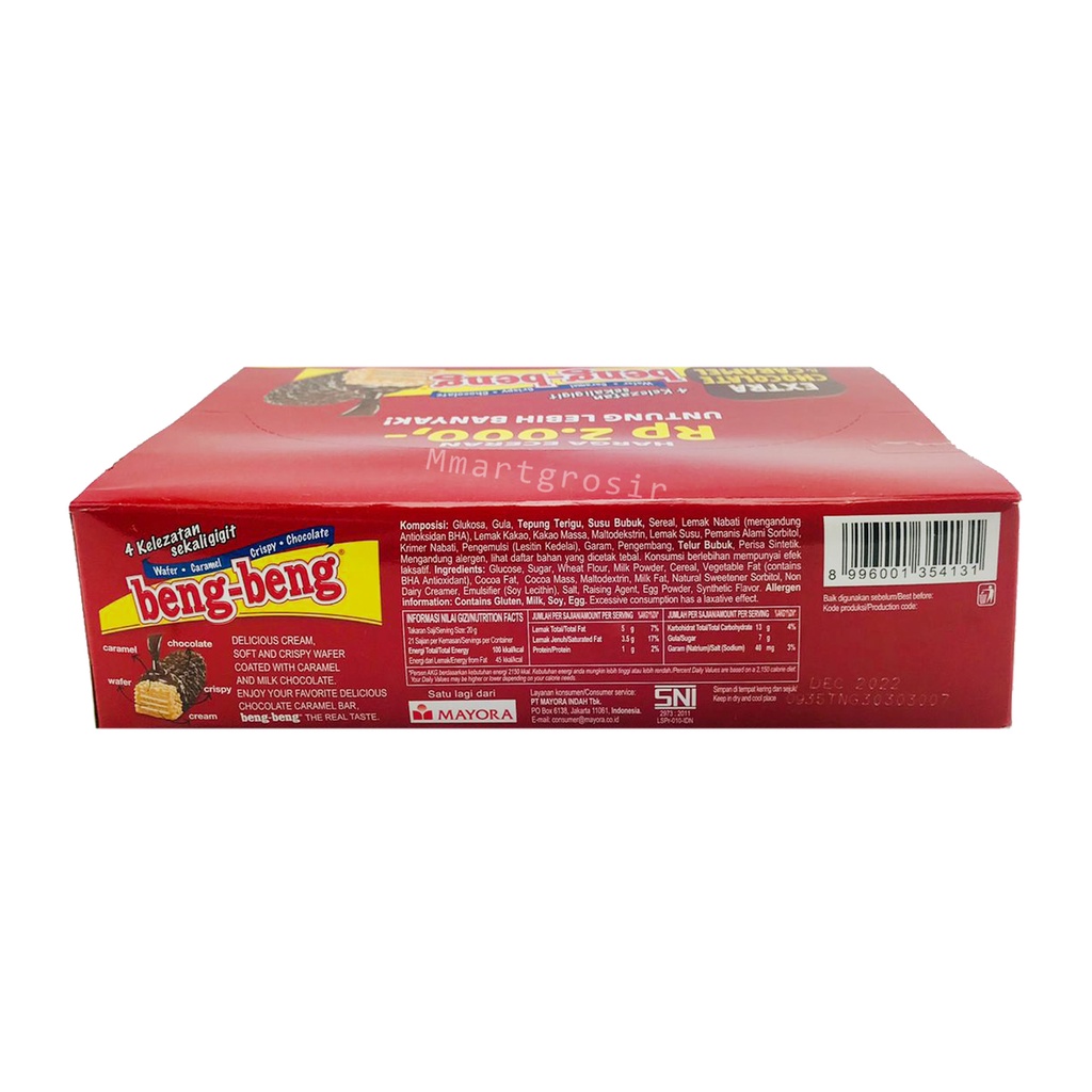 WAFER CARAMEL BENG - BENG 20g 1 box