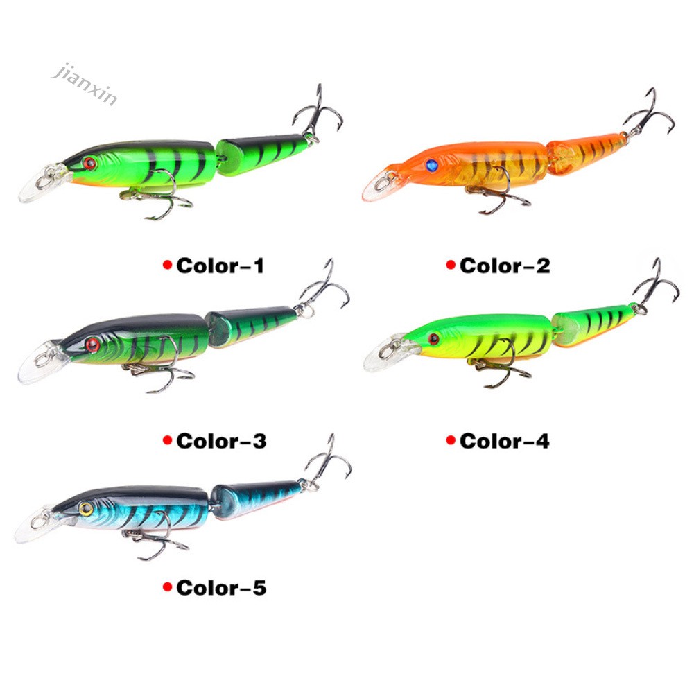 [Jianxin] 10.5cm Umpan Pancing Bentuk Ikan Neon 2 Bagian