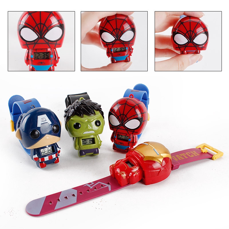 Super Hero Watch Avengers Cartoon Captain America Spiderman Electronic Watch