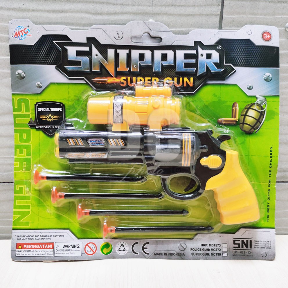 Snipper Super Gun Mainan Tembak Peluru Dart Tempel