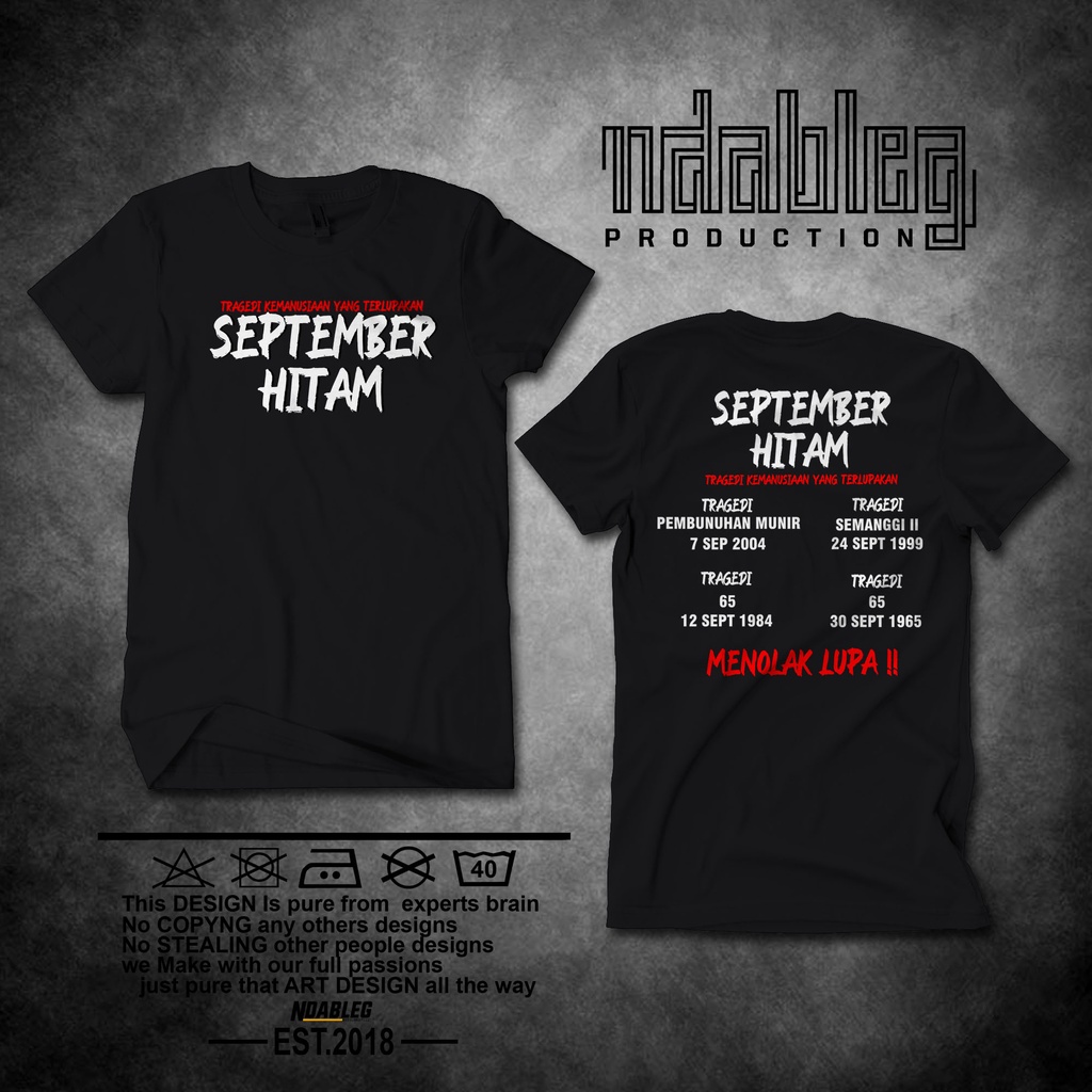 Kaos September hitam menolak lupa