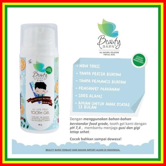 Beauty Barn Tooth Gel Odol Pasta Gigi Anak Free Fluoride