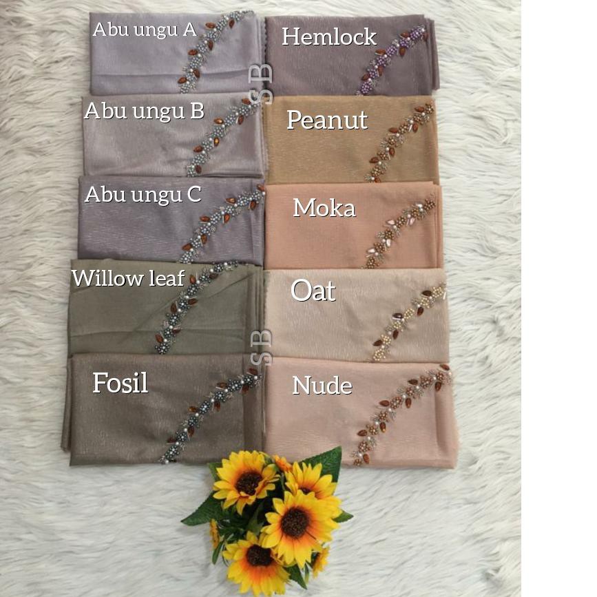 -Laku Keras- 2~[Pilih WARNA] A GLOWING PAYET Laser Cut Ori UMAMA Hijab Segiempat LC Square Payet Mut
