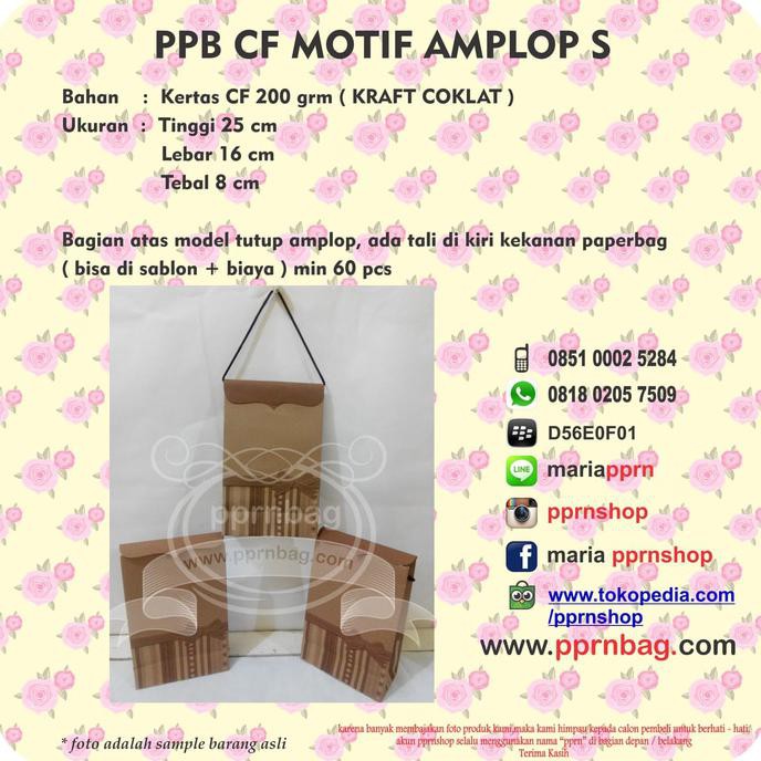 

Paperbag Cf Amplop Small / Paperbag / Kantong Kertas / Tas Kertas