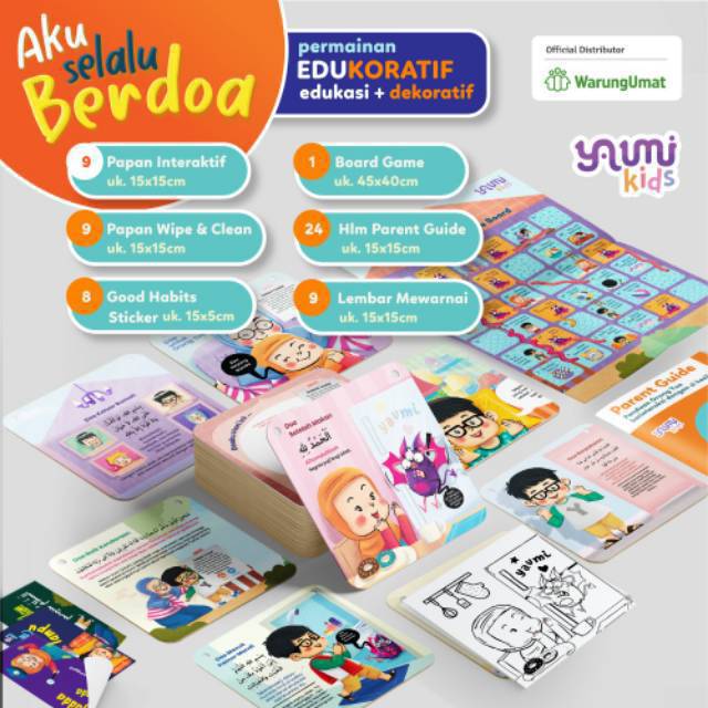 Buku Aku selalu berdoa permainan edukoratif mainan edukasi buku papan doa push pull bk0128