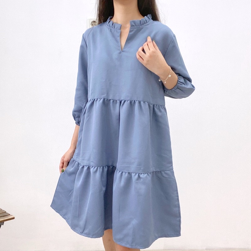 SUNMI Dress Ruffle Babydoll Korea Flowy