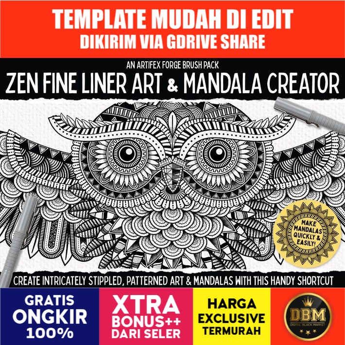 Zen Fine Liner Art Mandala Creator