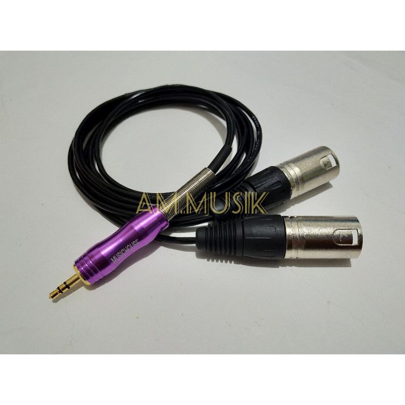KABEL AUDIO JACK MINI 3.5MM STEREO TO XLR XLR MALE 5 METER