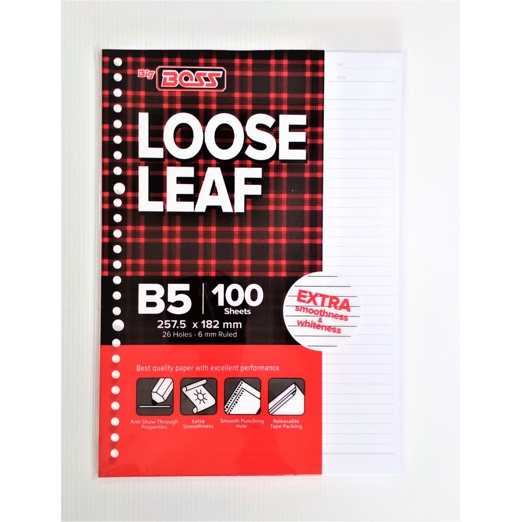 

Promo Loose Leaf Isi Binder Big Boss B5 26 Ring 100 Lembar terbaik
