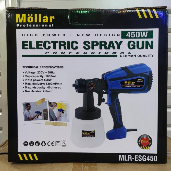 Electric Spray Gun Mollar ESG450 Spray Painter 450 Watt Bisa Minyak