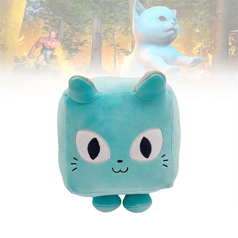 Mainan Boneka Plush Kucing Lucu Warna Biru Untuk Hadiah Anak
