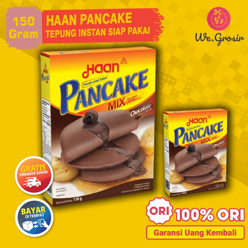 

Haan Pancake Coklat 150gr - Tepung Premix Pancake Coklat