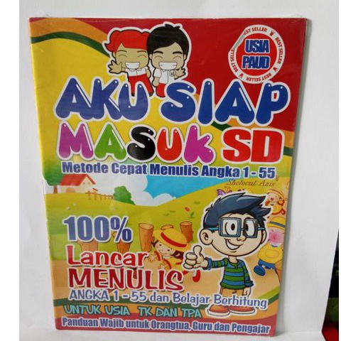 buku PAUD Aku siap masuk SD metode cepat menulis angka 1 sampai 55 100% lancar menulis