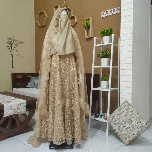 gaun muslimah  Gaun wedding syari gaun walimah dress walimah gaun syari walimah baju gaun wedding ga