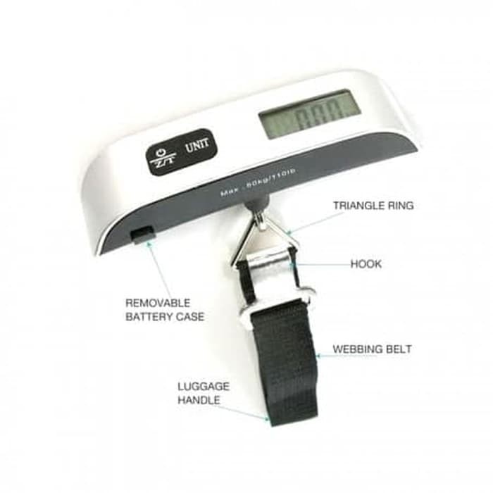 Timbangan Koper Tas Bagasi 50kg Digital Luggage Scale Backlight