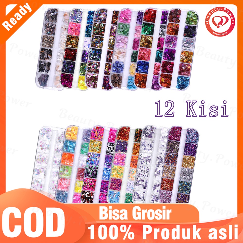 Hiasan kuku bentuk Manik Manik Rhinestone Dekorasi Aksesoris Kuku Nail Art Decoration 1 Set