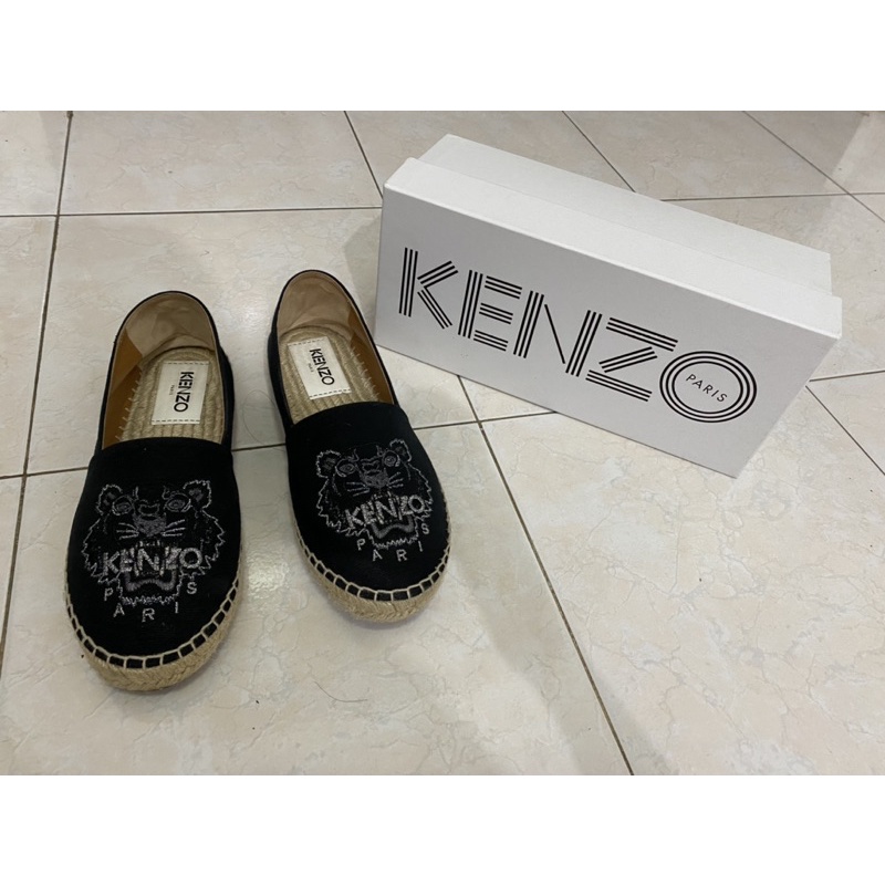 PRELOVED SEPATU KENZO ESPA ESPADRILLES 100% ORIGINAL HITAM SIZE 37