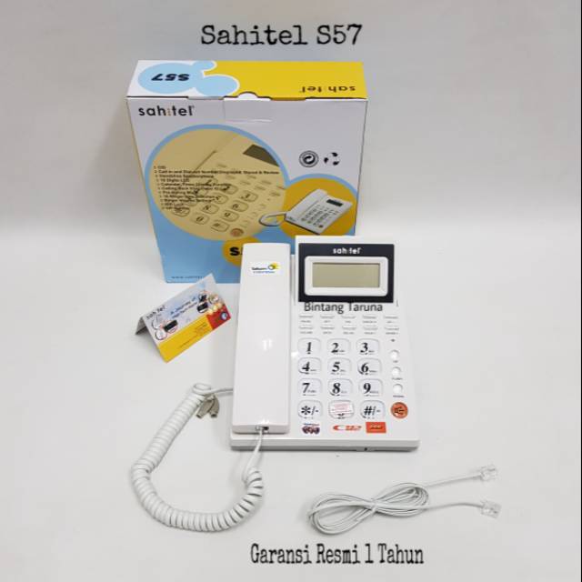 Telepon Kabel Sahitel S57 Cable Phone Sahitel S-57 Telepon Sahitel (Putih)