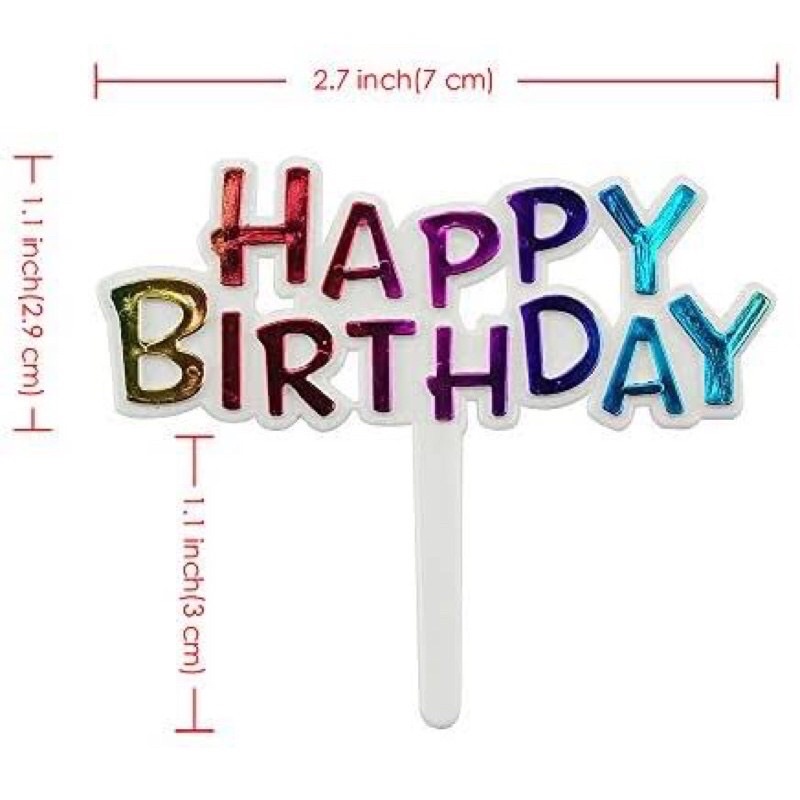 TOPPER KUE TULISAN HAPPY BIRTHDAY MINI