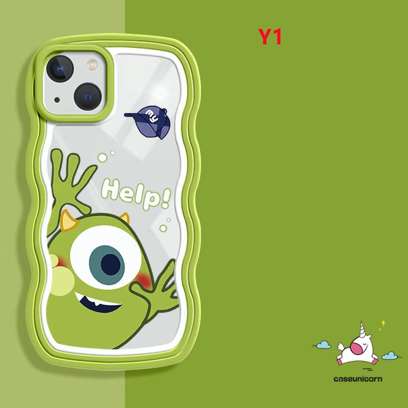 Kartun Monster University Case Realme C33 C53 C35 C55 C12 C30 C25Y C15 C25 C21Y C25s C11 10 9i 8i 8 9 7 7i 8pro 9pro+C20 C20A C3 5s 5 5i 6i C1 Wavy Edge Soft Shockproof Cover