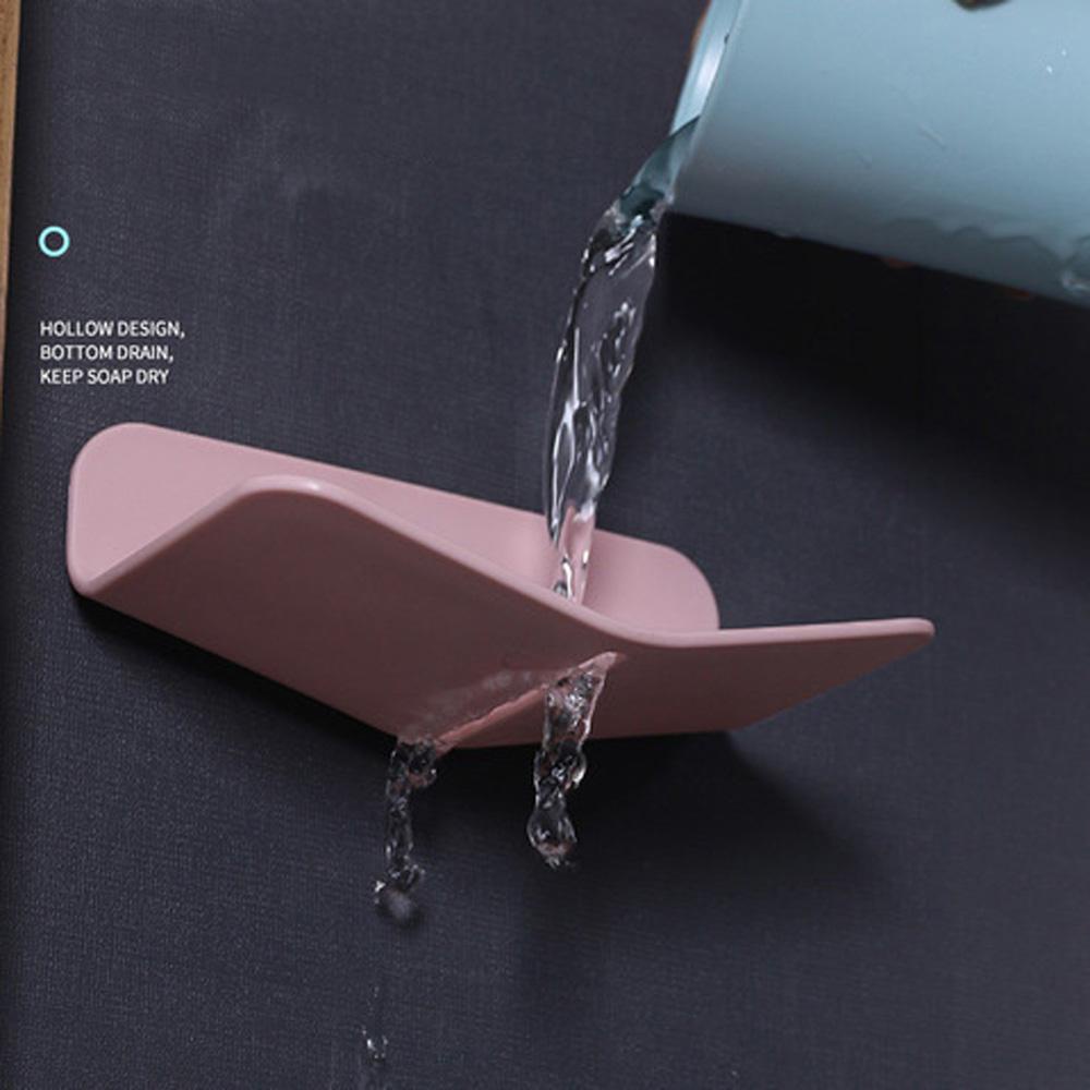 【 ELEGANT 】 Tempat Sabun Wadah Kreatif Shower Tray Drain Rack Rak Penyimpanan Tempel Dinding Bebas Bor