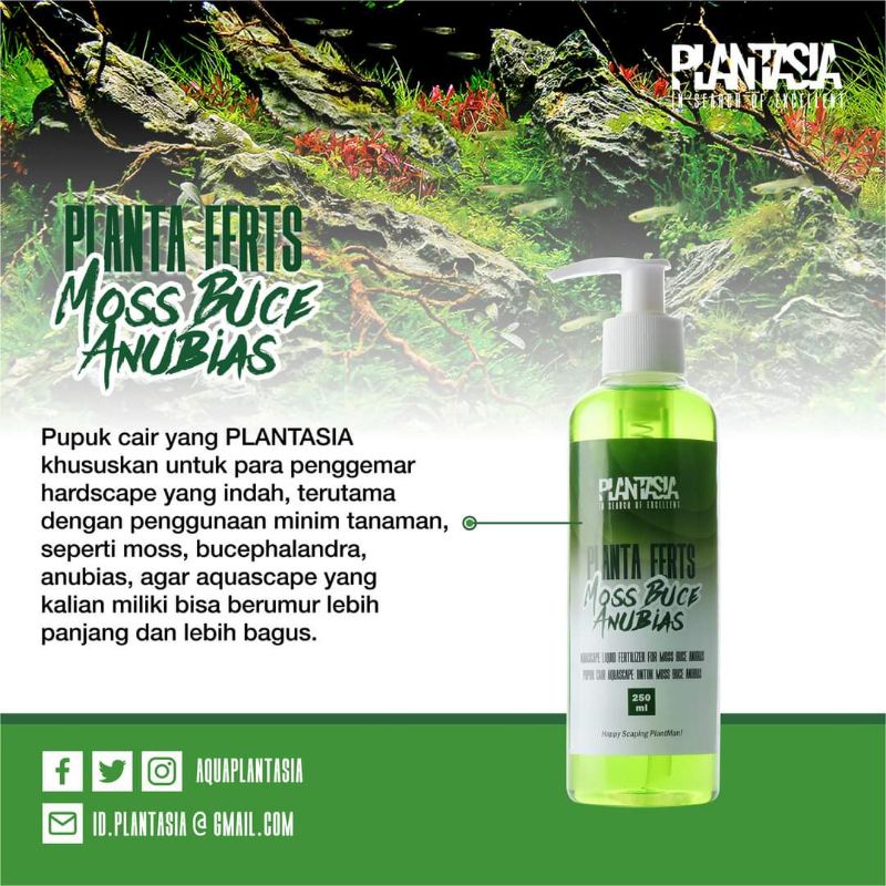 PUPUK CAIR Moss dan Buce Anubias PLANTASIA 250ml