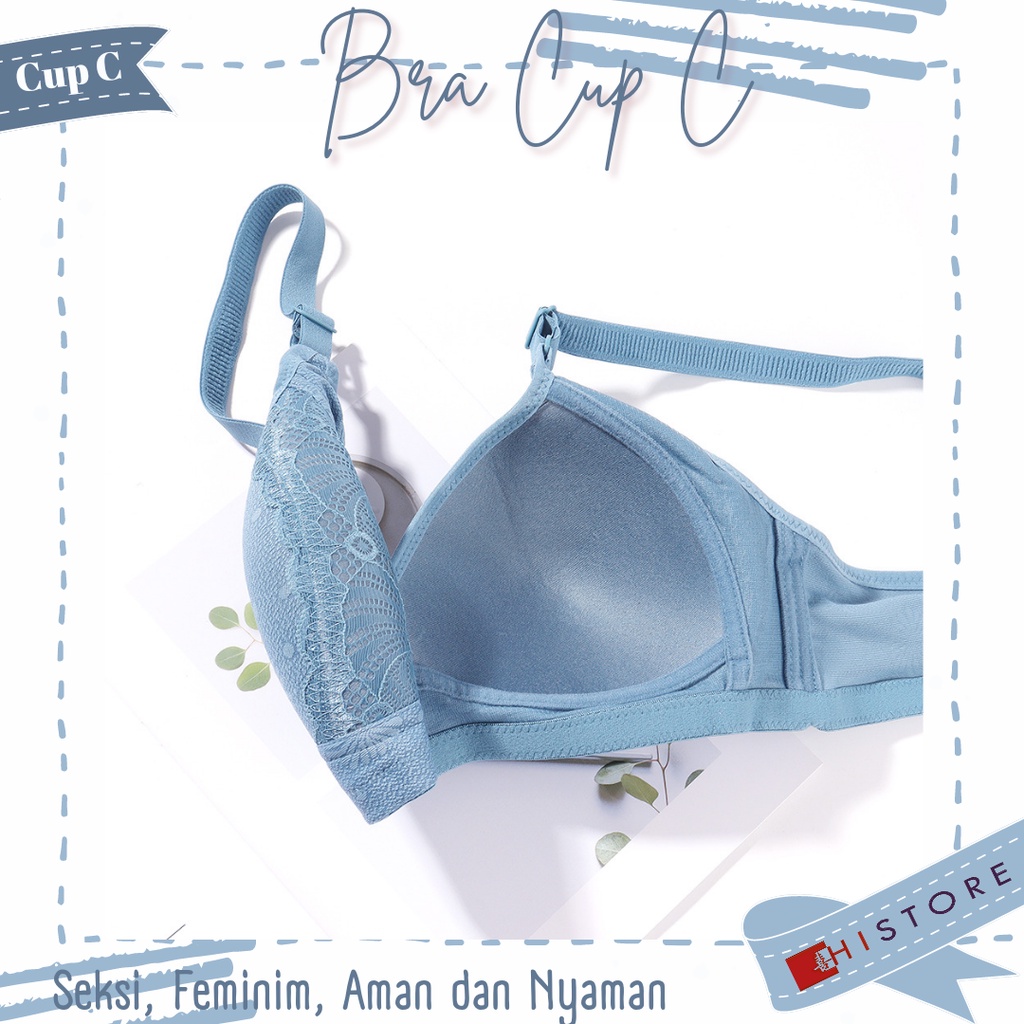 [HI] Bra BH JUMBO Cup 3/4C Fashion Wanita Bra wanita Premium BH Busa Tipis Tanpa Kawat Sangat Nyaman 2029