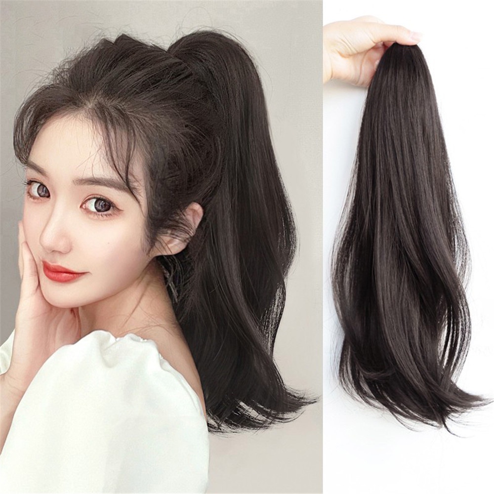 Wig Rambut Ekstensi Model Panjang Keriting Untuk Wanita