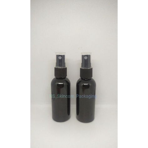 Botol spray 60ml hitam tutup spray hitam