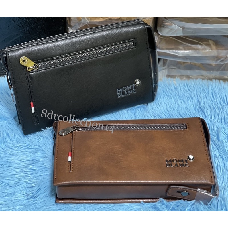 New Handbag Montblanc original premium pria/wanita Clutch 536 model kunci lock + gagang