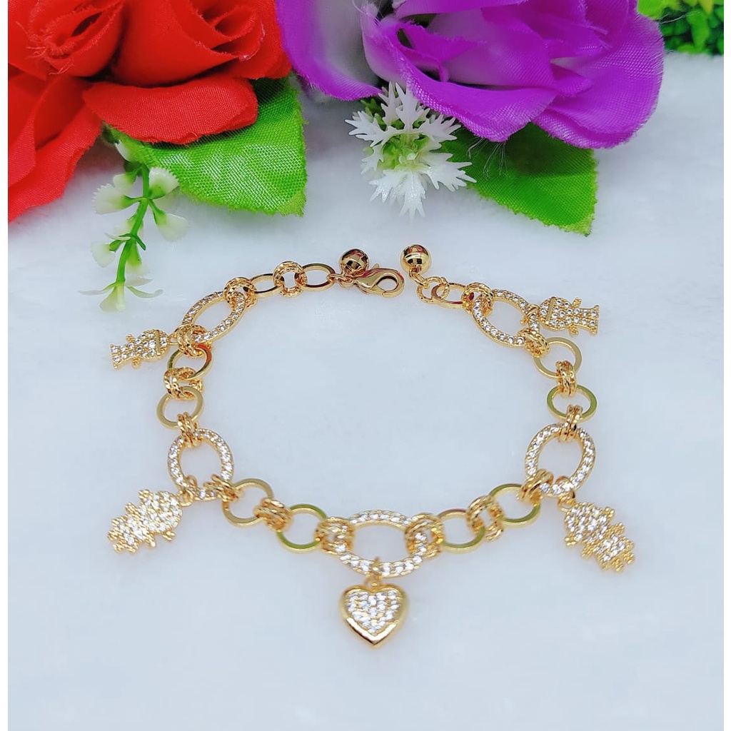 Gelang rantai Xuping permata lapis emas 18k