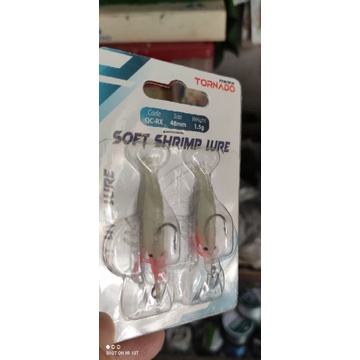 Umpan udang Tornado soft shrimp lure 48mm