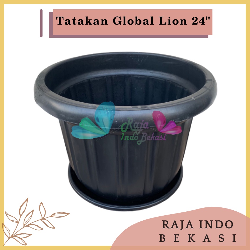 ONLY SAMEDAY AND INSTAN Pot Gloria 60 Hitam - Pot Besar Jumbo 50 60 70cm Pot Besar Plastik Bahan Tebal - Pot Hitam Gloria 50 60 70