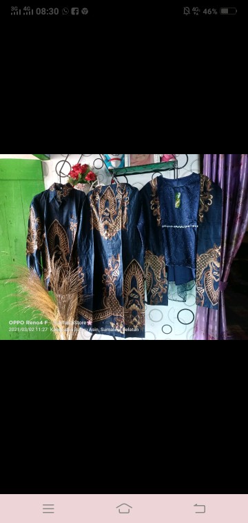 [special Item] Nyk Batik - Batik Couple Aisyah Payet Lengan Panjang | Couple Batik Brukat Modern